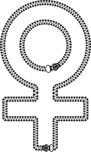 Female Symbol Zipper Clipart