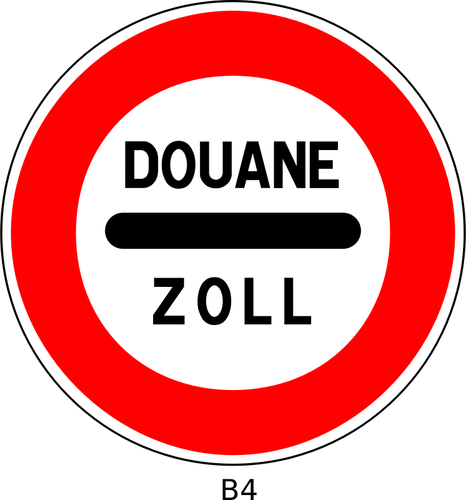Of Douane Traffic Sign Clipart
