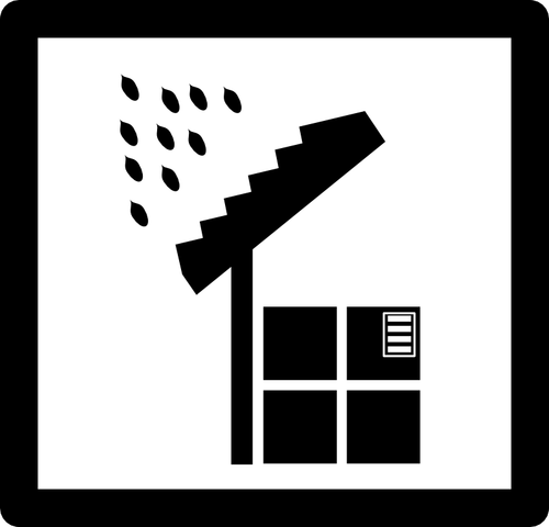 Protect From Moisture Under Roof Pictogram Clipart