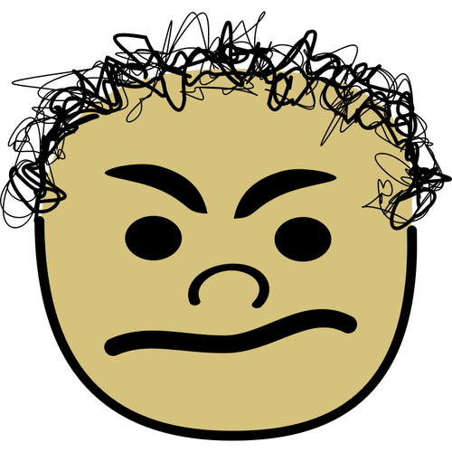 Of Comic Angry Kid Avatar Clipart