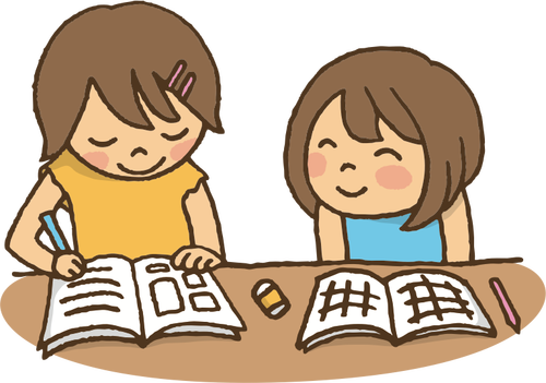 Studying Together Clipart