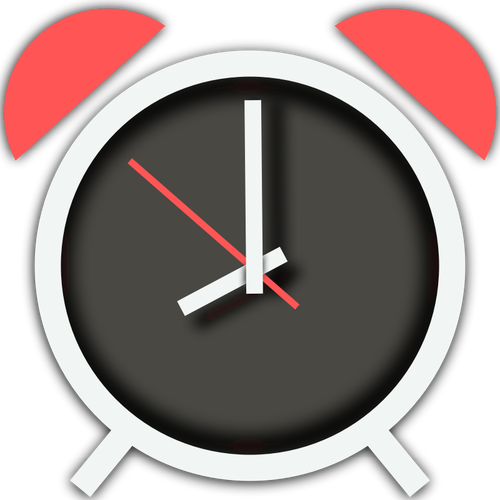 Of Old Style Alarm Clock With Pink Detail Clipart