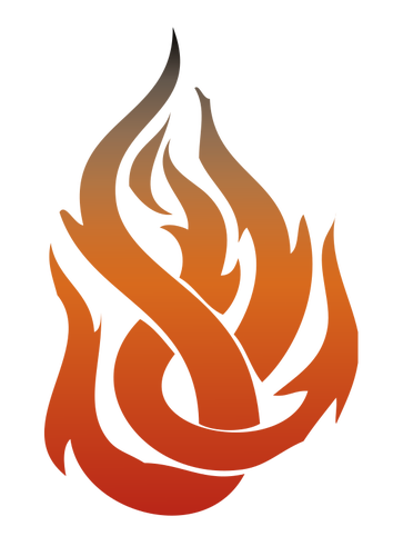 Of Fire Flame In Orange Color Clipart