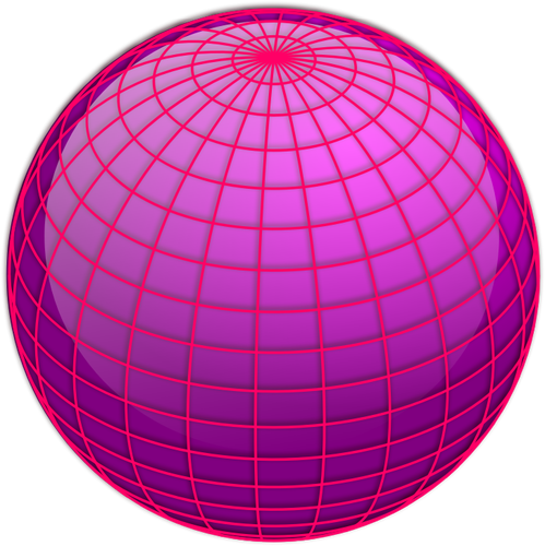 Of Pink Globe Shape Clipart