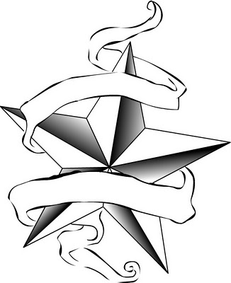 Star Black And White Tattoo Clipart Clipart
