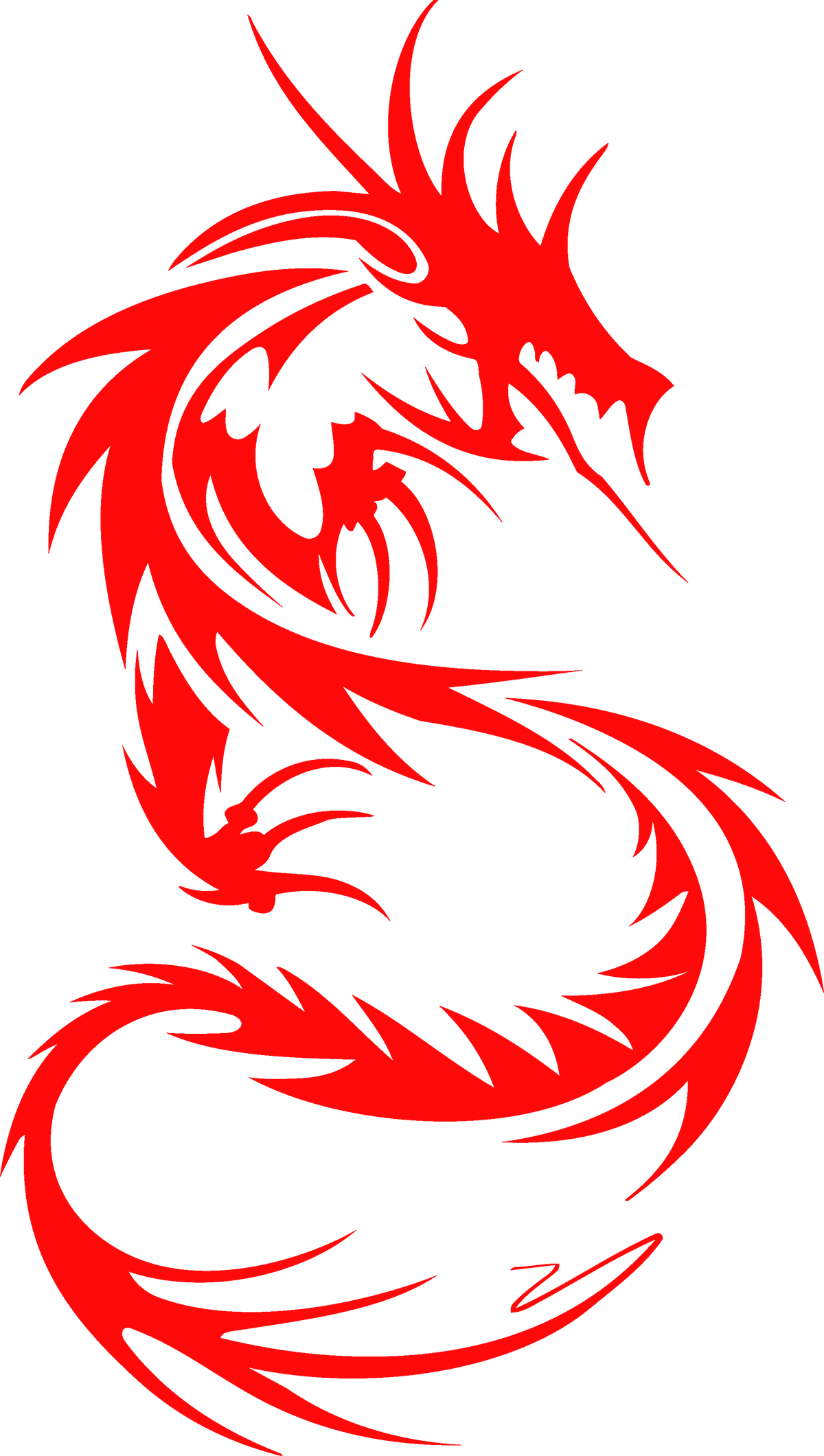 Paper-Cut Tattoo Sleeve Chinese Dragon Cover-Up Clipart