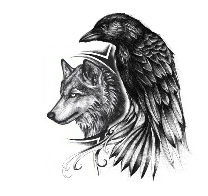 Tattoo Indian Wolf Common Indianer Drawing Raven Clipart