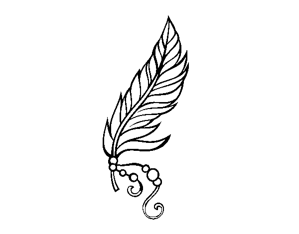 Tattoo Coloring Of Plume Indigenous Book Peoples Clipart
