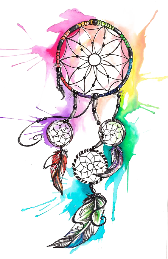Watercolor Tattoo Dreamcatcher Free Photo PNG Clipart