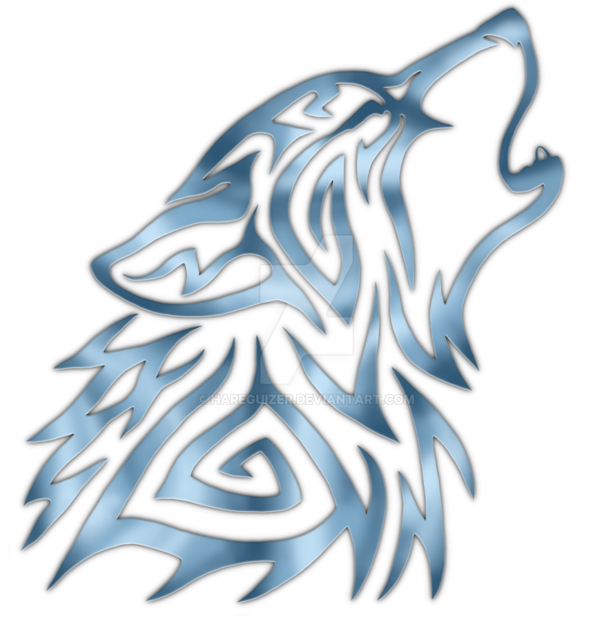 Gray Tattoo Moonlight Howling Wolf In The Clipart