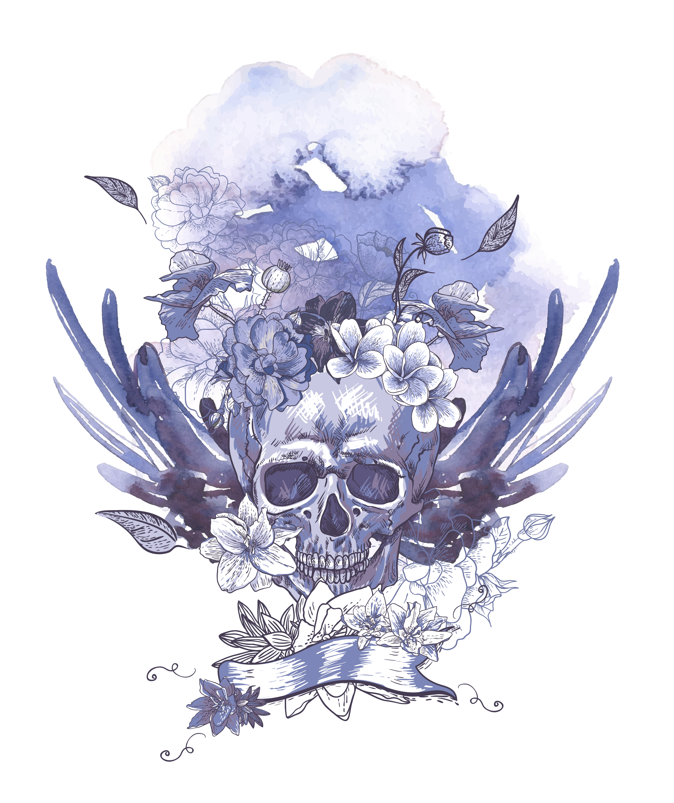 Blue Skull Light Royalty-Free Human Pattern Symbolism Clipart