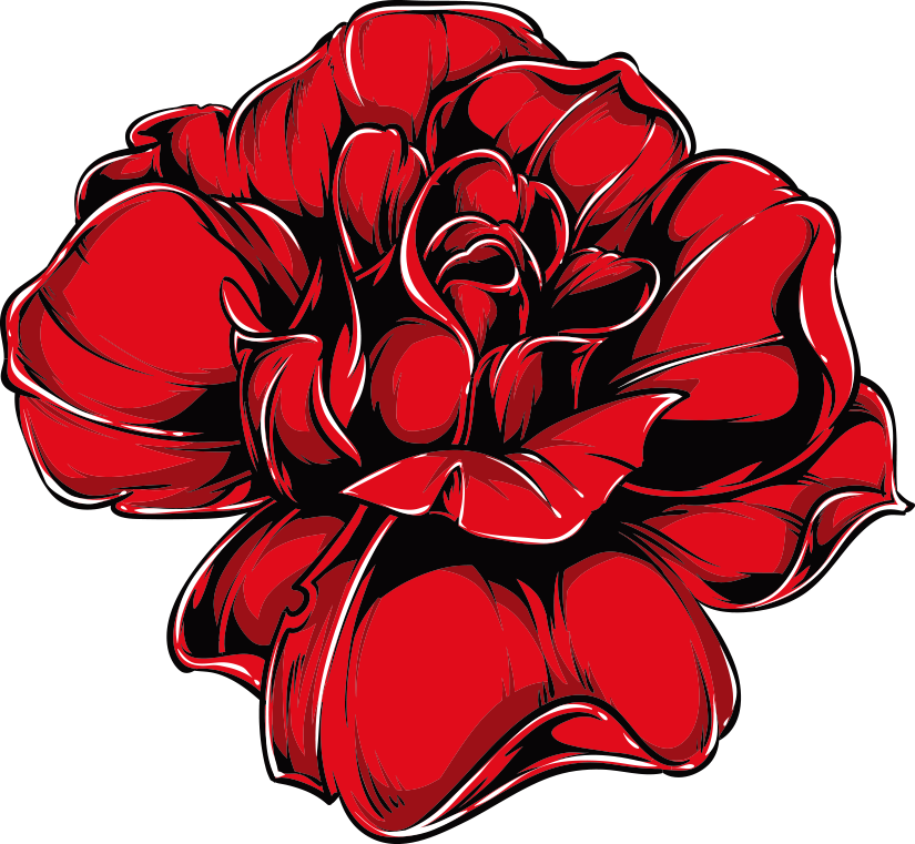Tattoo Rose Printing Illustration Roses Vector Blood Clipart