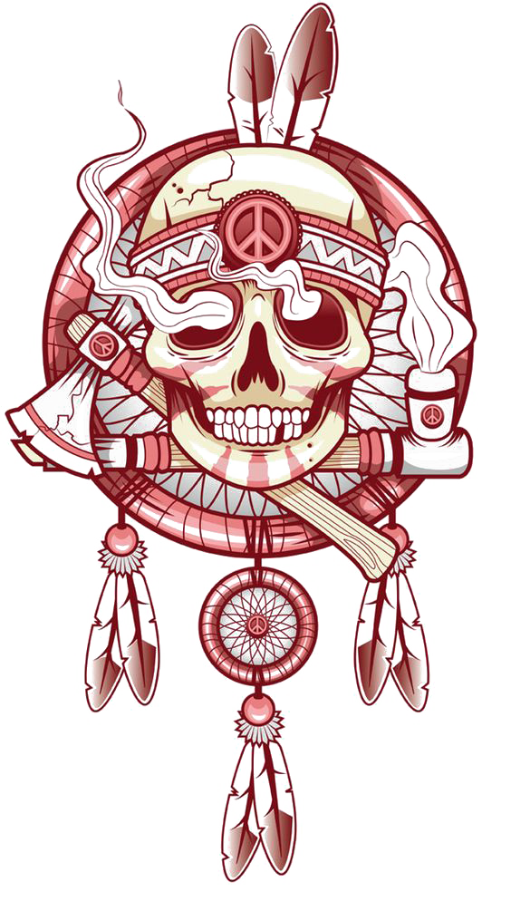 T-Shirt Tattoo Skeleton Skull Dreamcatcher Free Transparent Image HD Clipart
