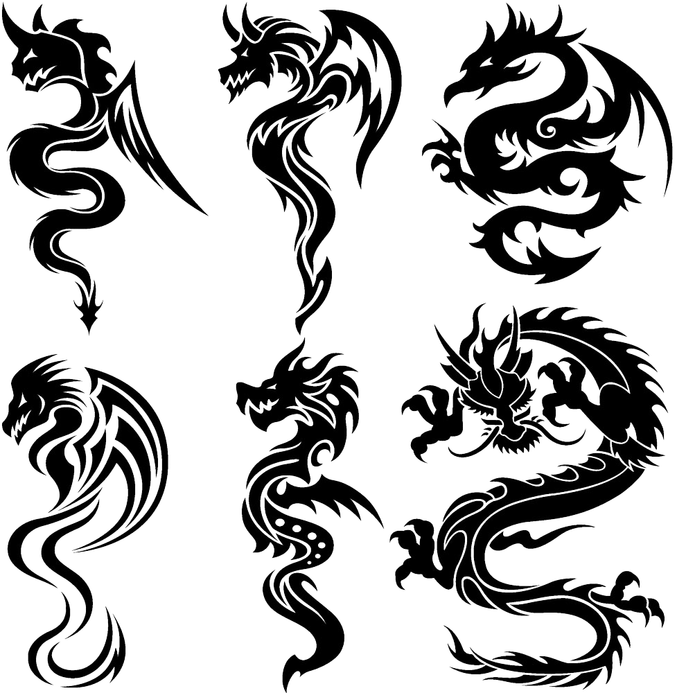 Tattoo Vector Tribe Chinese Dragon Free Clipart HD Clipart