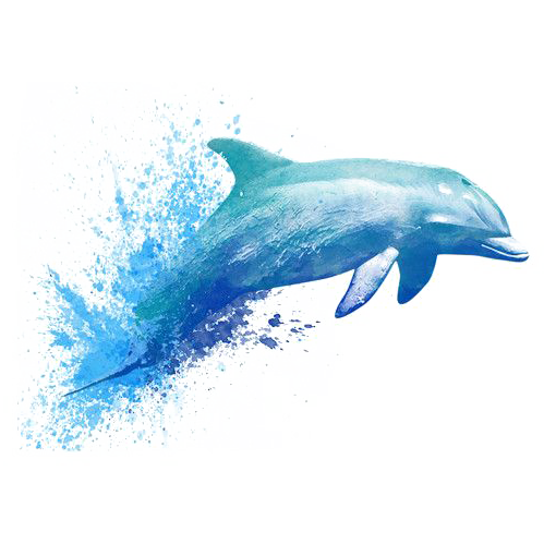 Watercolor Tattoo Dolphin Painting Drawing PNG Free Photo Clipart