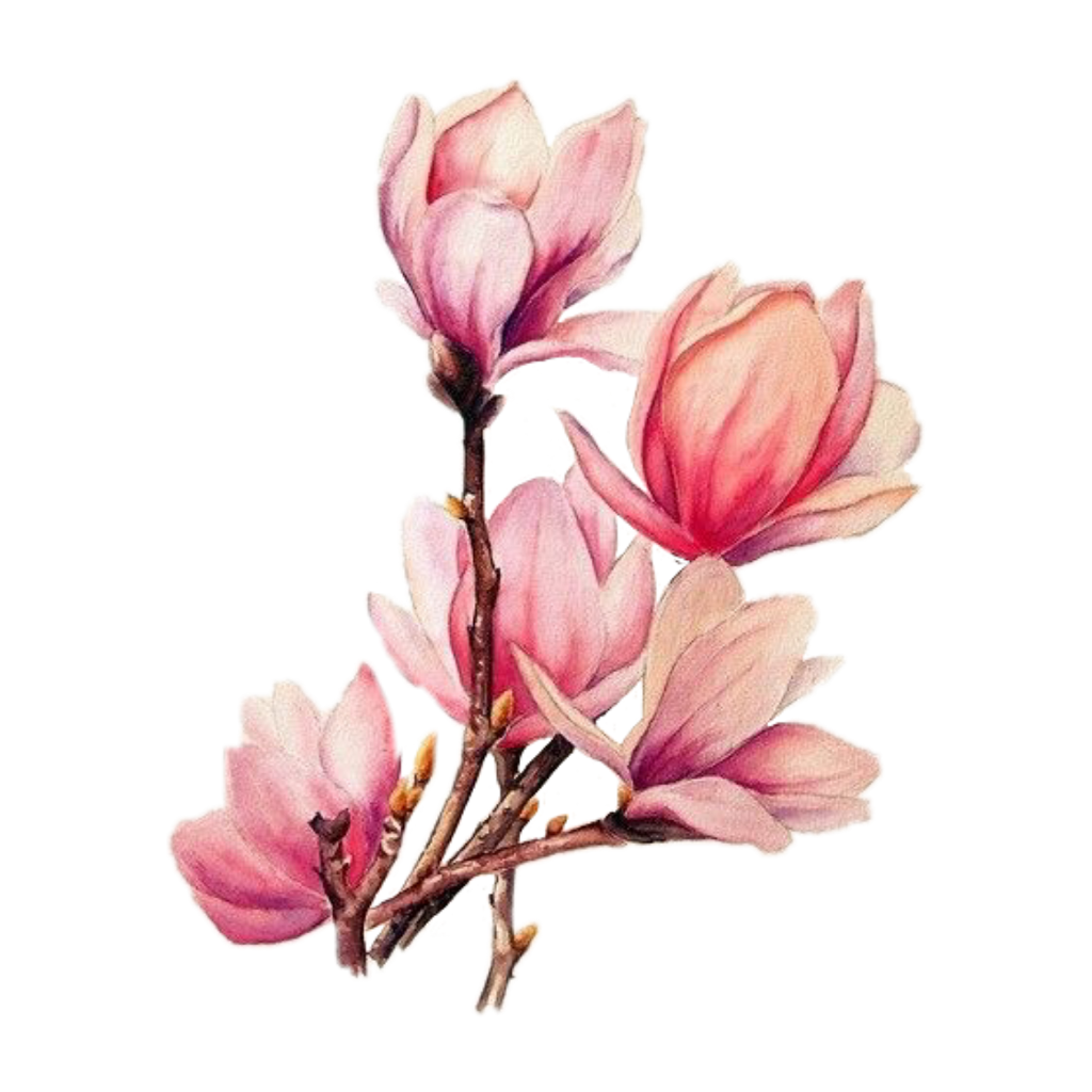 Download Tattoo Flower Branches Magnolia Watercolour Watercolor Flowers ...