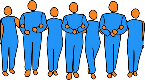 Of Interlinked Business People Clipart
