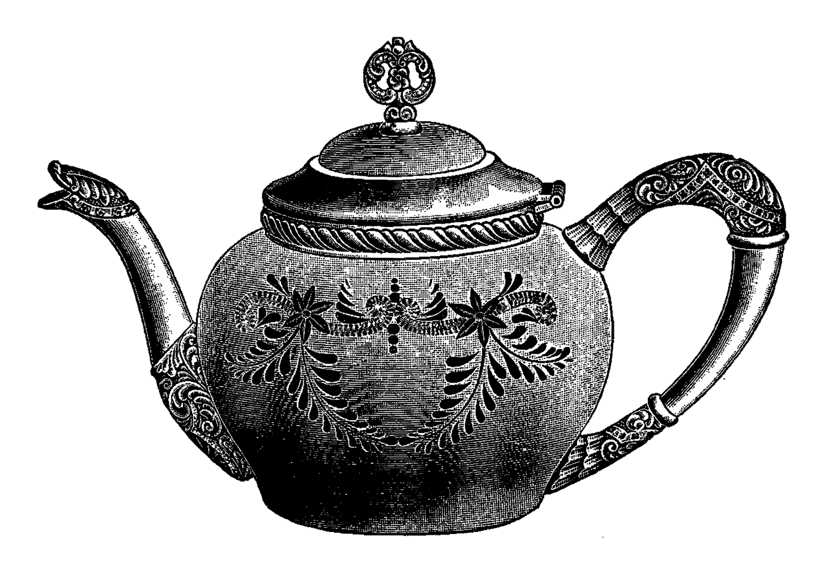 Free Tea In A Teapot High Resolution Clipart