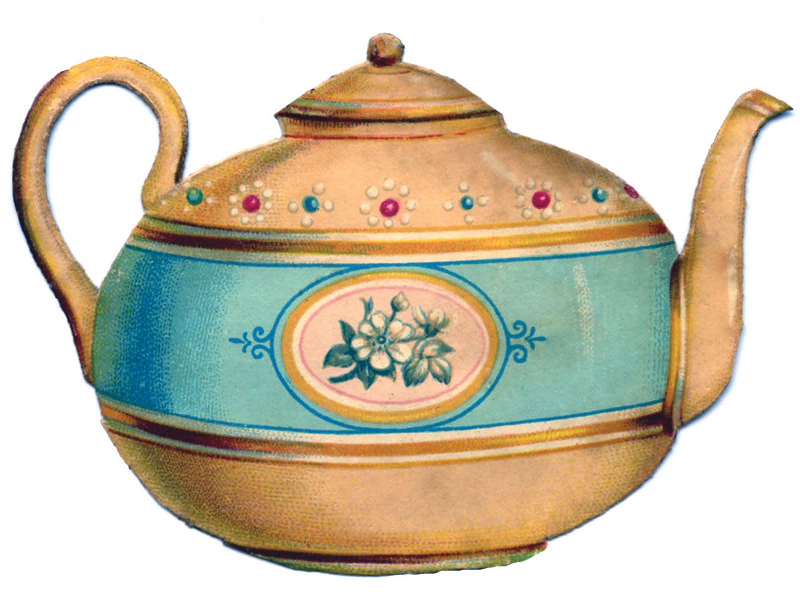 Free Vintage Teapot The Graphics Fairy Image Clipart