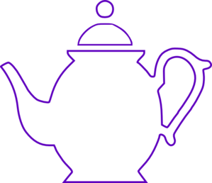 Teapot Teacup Black And White Images Clipart