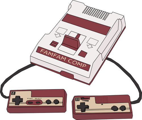 Game System In Japan Clipart