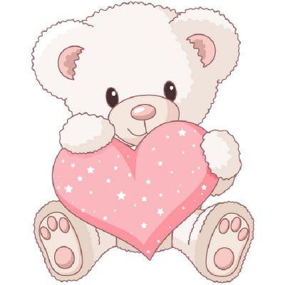Teddy Bear Bears With Love Hearts Cartoon Clipart