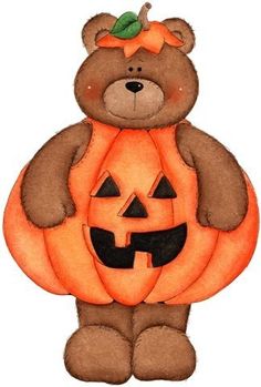 Teddy Bear Halloween On Scarecrows And Picasa Clipart