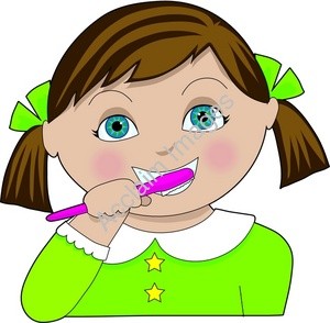 Girl Brush Teeth Images Clipart Clipart