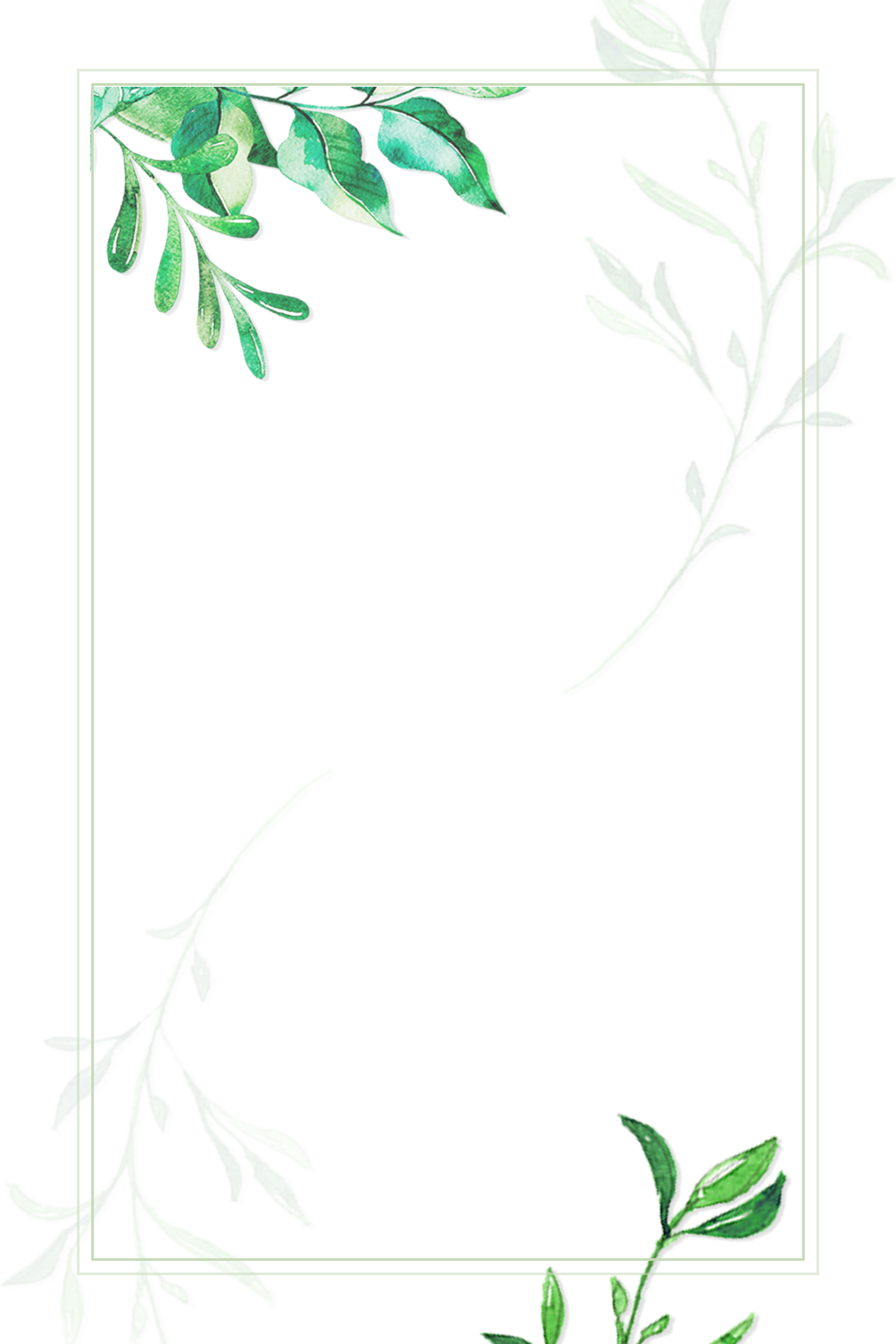 Plant Illustrator Template Painted Hand Green Cdr Clipart