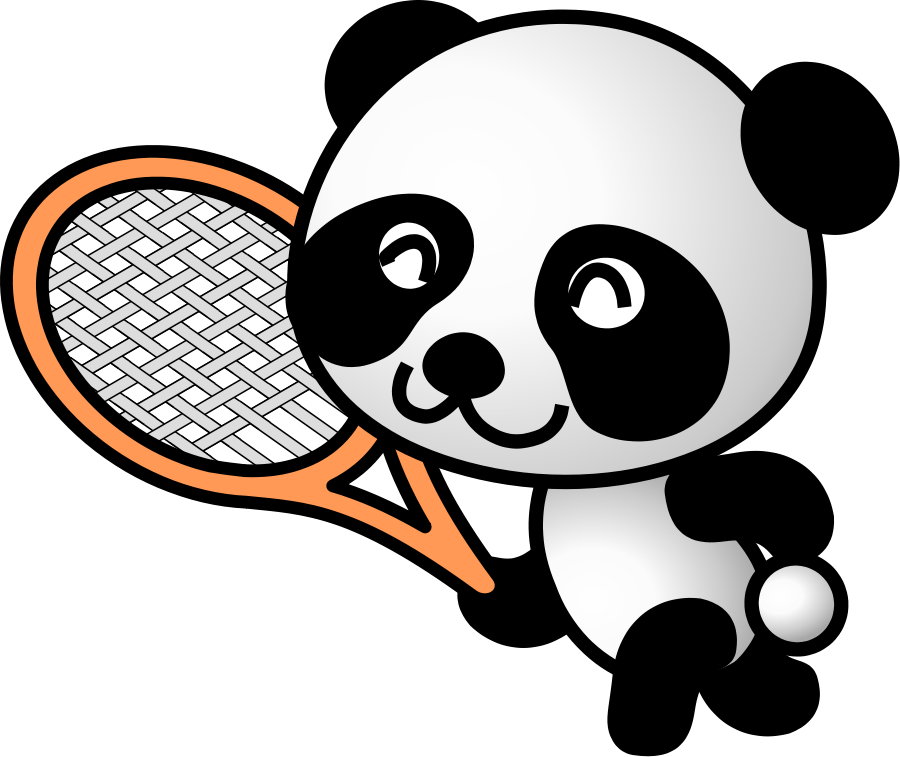 Tennis Panda Vector Design Hd Image Clipart