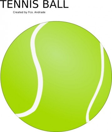 Tennis Ball Vector In Open Office Drawing Clipart