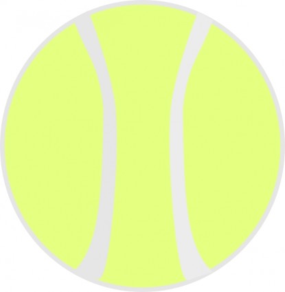 Flat Yellow Tennis Ball Vector In Open Clipart