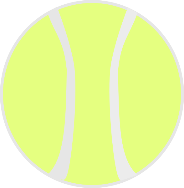 Flat Yellow Tennis Ball Vector 4Vector Clipart