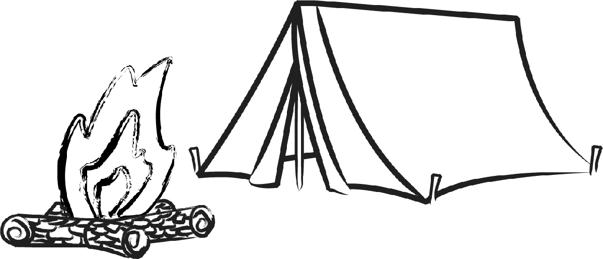 Tent Black And White Clipart Clipart