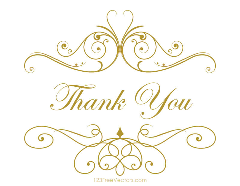Thank You Card Template Vectors Download Vector Clipart
