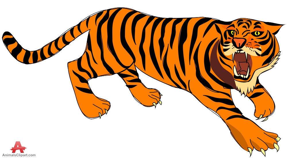 Animals Of Tiger With The Keywords Clipart