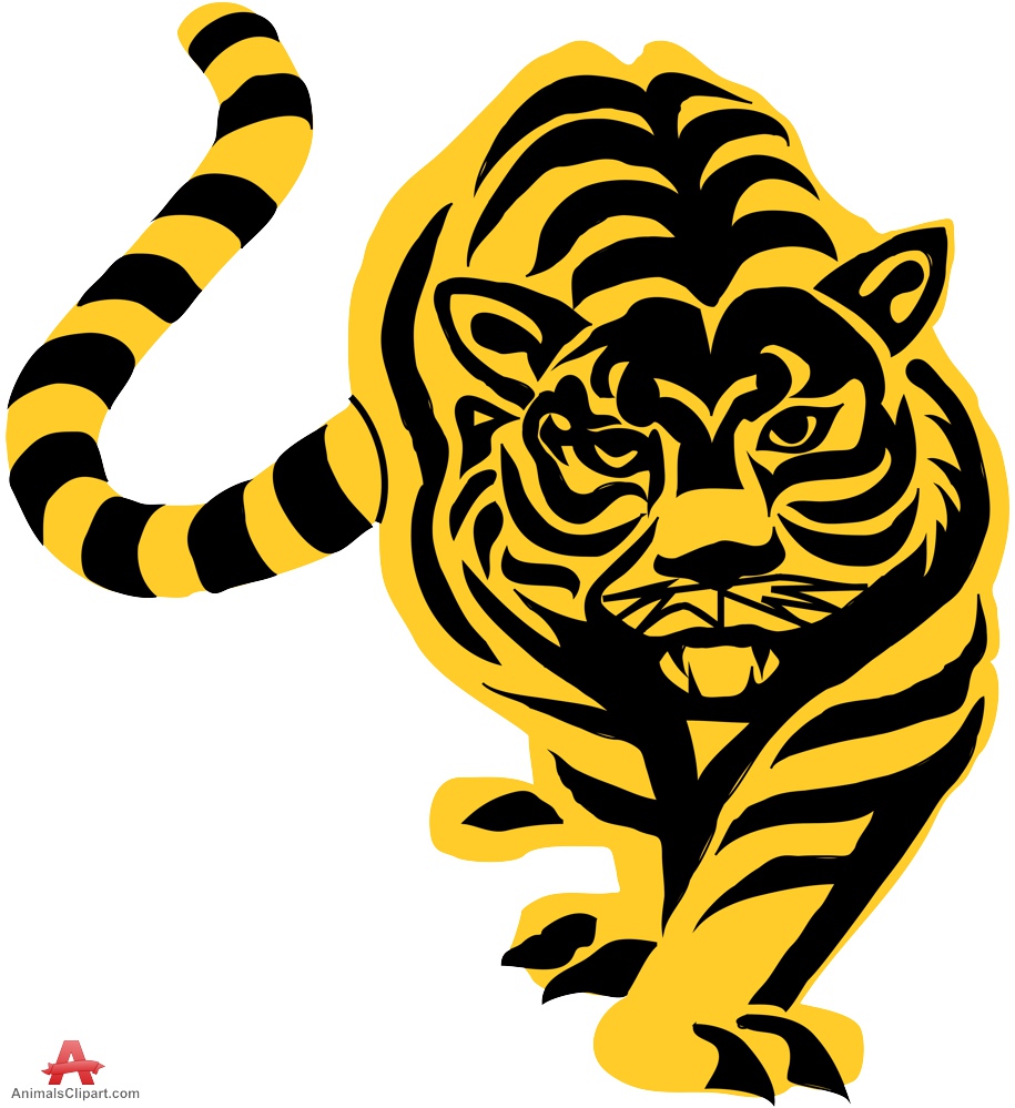 Tiger Stencil Sticker Design Download Free Download Png Clipart
