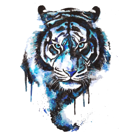 Tattoo Art Watercolor Tiger Painting Drawing Clipart