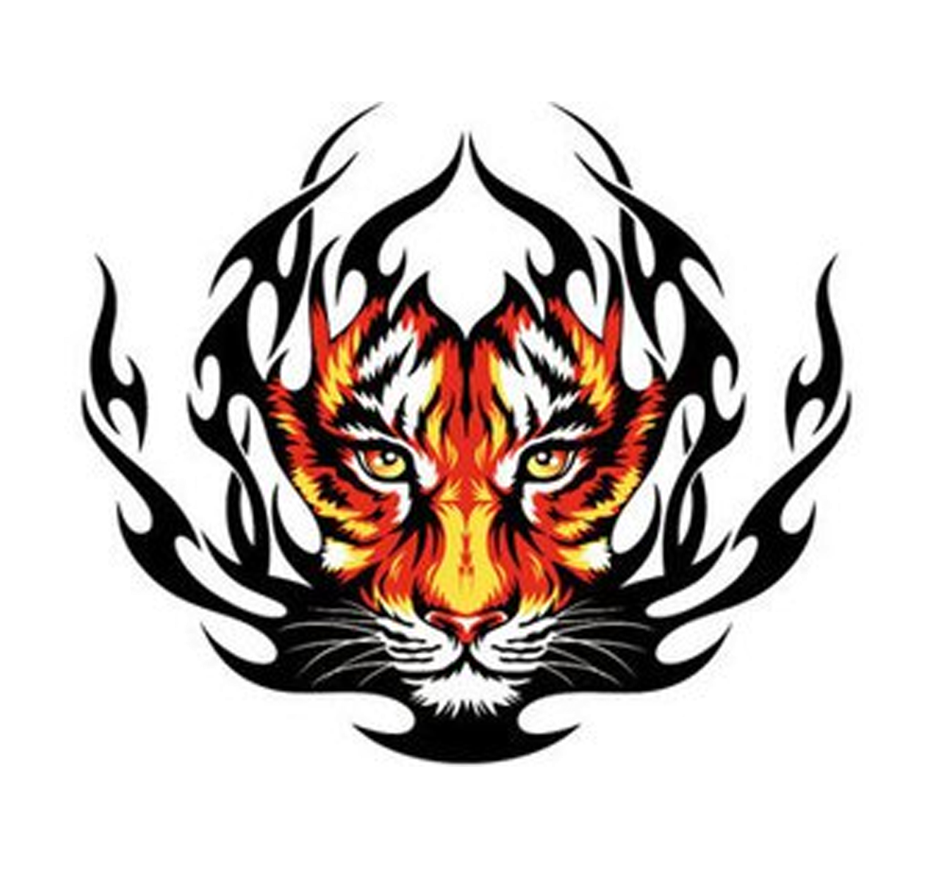 Tiger Tattoo Vector Drawing Free PNG HQ Clipart