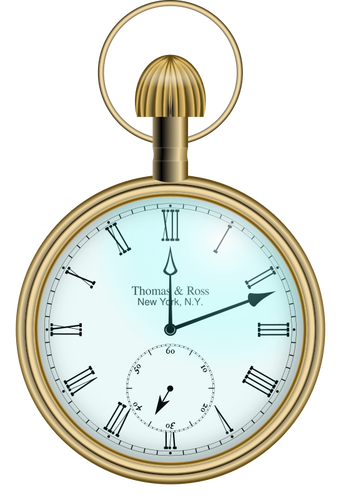 Classic Roman Pocket Watch Clipart