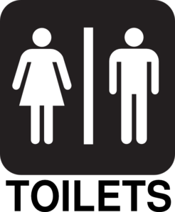 Male Female Toilets Road Sign At Clker Clipart
