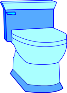 Blue Toilet At Clker Vector Clipart Clipart