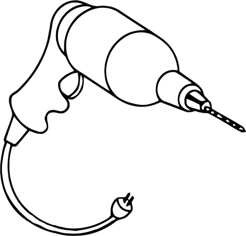 Power Drill Outline Clipart