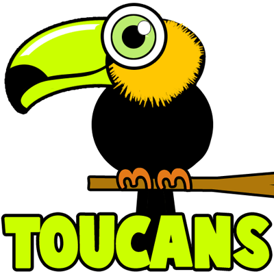 How To Draw Cartoon Toucans With Easy Clipart