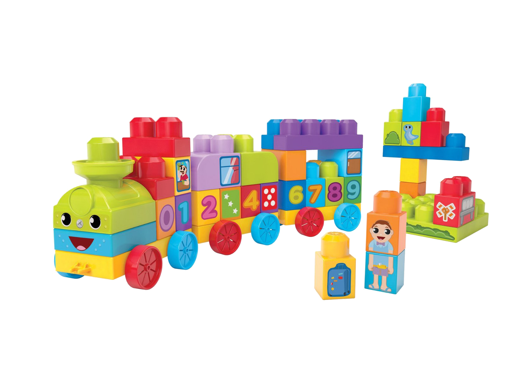 Toy Mega Train 123 Block Learning Brands Clipart