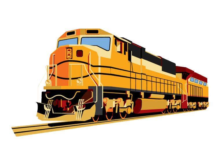 Passenger Car Rail Train Cartoon Transport Clipart