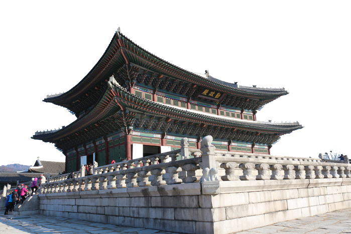 Twelve Korea Tourist Palace Seoul, Gyeongbokgung Attraction Clipart