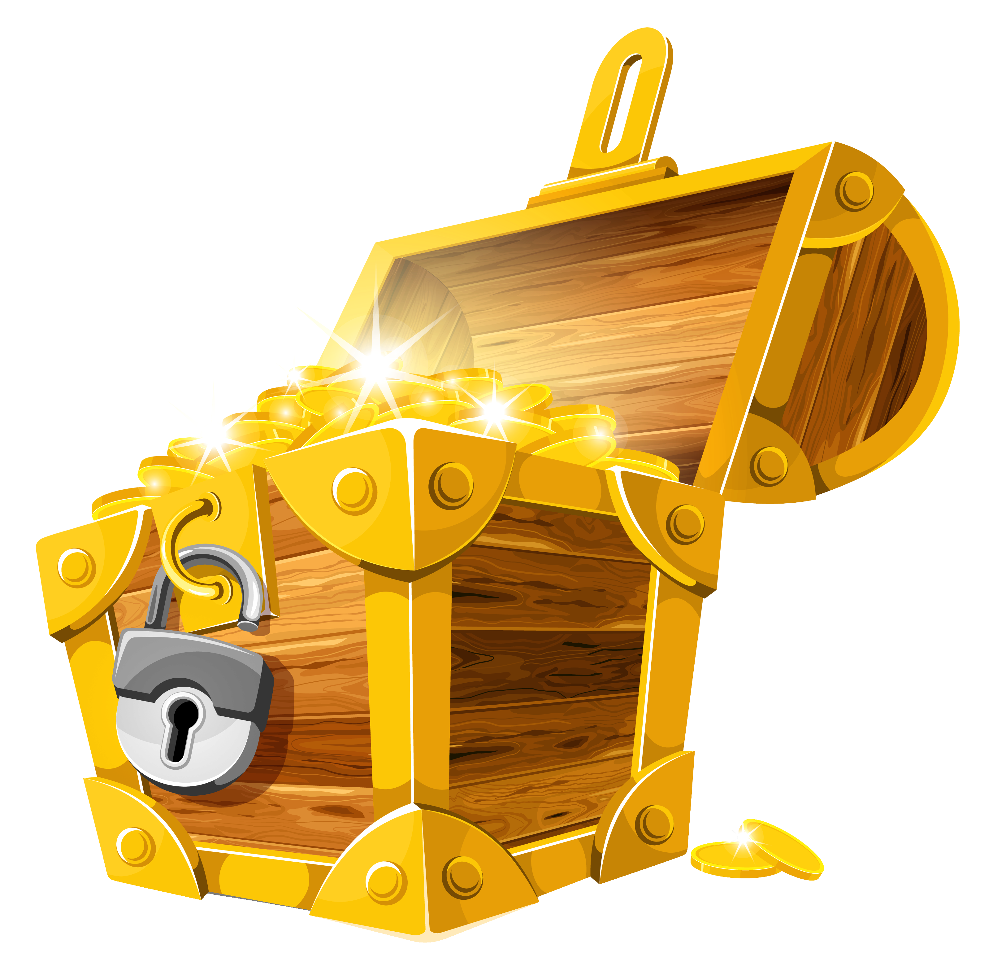 Gold Coins Treasure Chest Picture Png Image Clipart