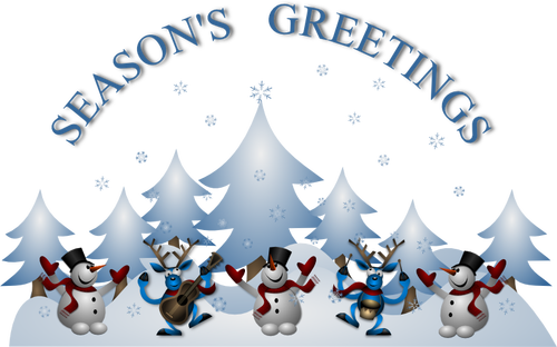 New Year Season'S Greetings Greeting Card Clipart