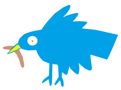 Cute Fluffy Bird Color Graphics Clipart
